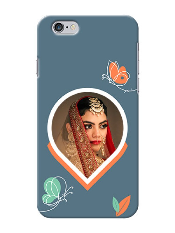 Custom iPhone 6 Custom Mobile Case with Droplet Butterflies Design