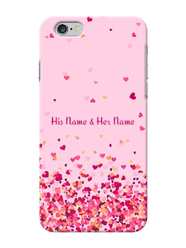 Custom iPhone 6 Phone Back Covers: Floating Hearts Design