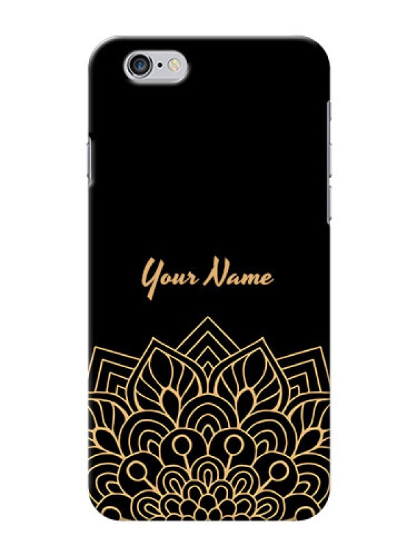 Custom iPhone 6 Back Covers: Golden mandala Design