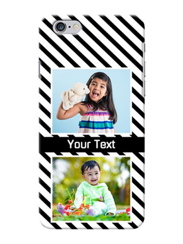 Custom iPhone 6s Plus Back Covers: Black And White Stripes Design