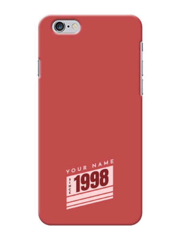 Custom iPhone 6s Plus Phone Back Covers: Red custom year of birth Design