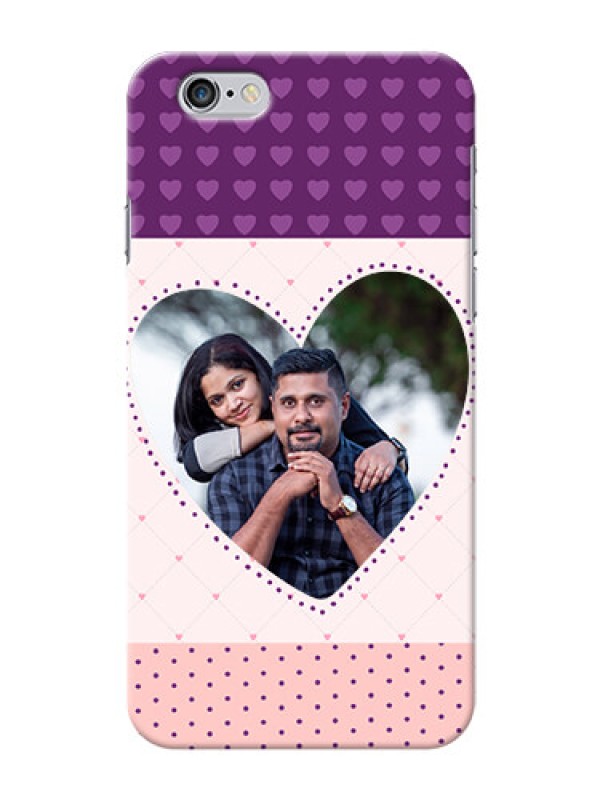Custom iPhone 6s Mobile Back Covers: Violet Love Dots Design