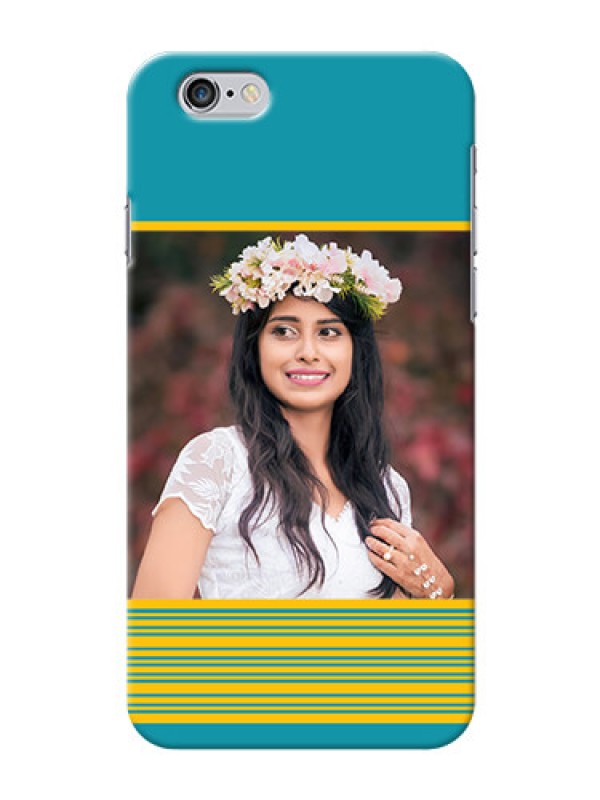 Custom iPhone 6s personalized phone covers: Yellow & Blue Design 