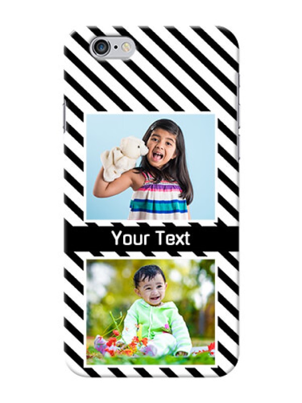 Custom iPhone 6s Back Covers: Black And White Stripes Design