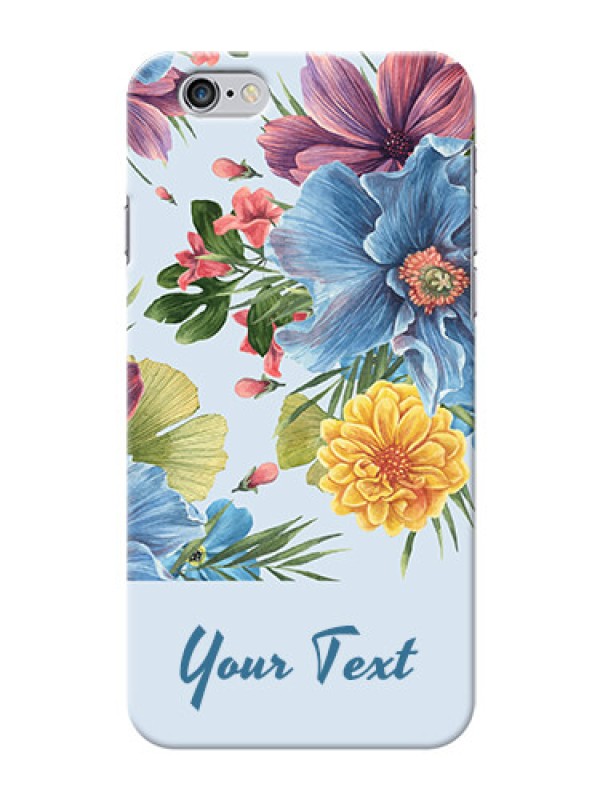 Custom iPhone 6s Custom Phone Cases: Stunning Watercolored Flowers Painting Design