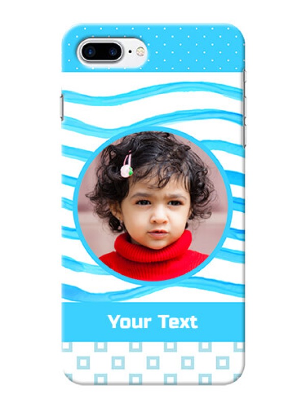 Custom iPhone 7 Plus phone back covers: Simple Blue Case Design