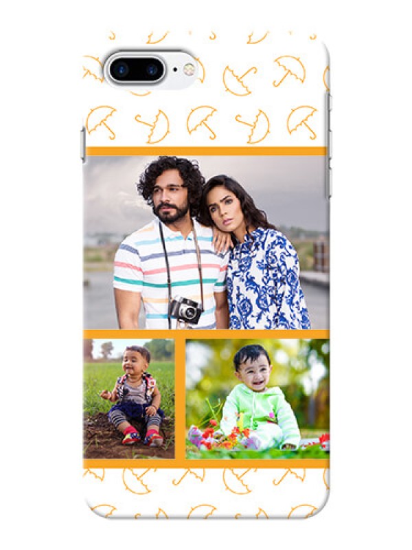 Custom iPhone 7 Plus Personalised Phone Cases: Yellow Pattern Design