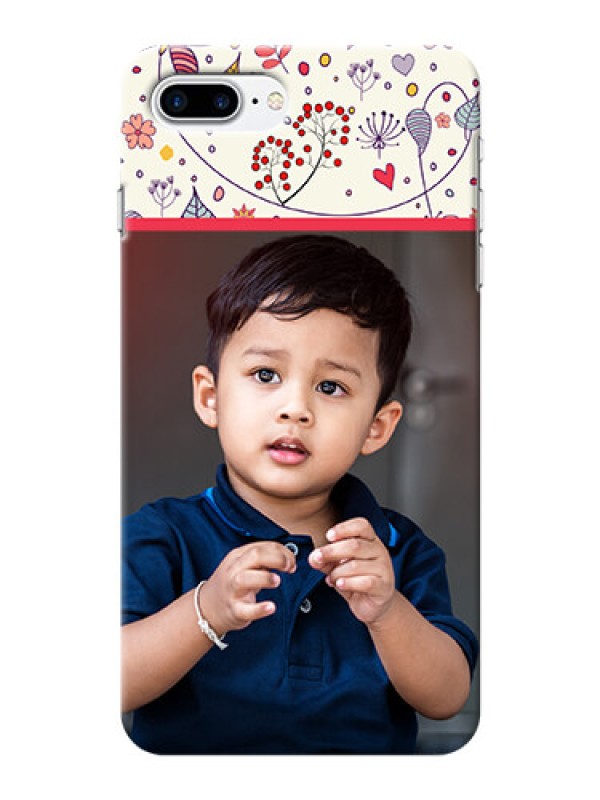Custom iPhone 7 Plus phone back covers: Premium Floral Design