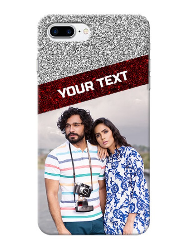 Custom iPhone 7 Plus Mobile Cases: Image Holder with Glitter Strip Design