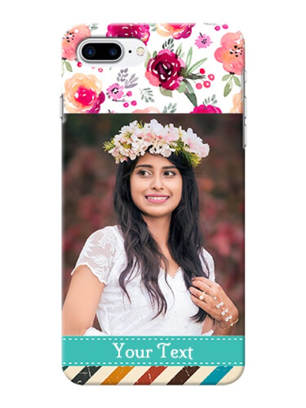 Custom iPhone 7 Plus Personalized Mobile Cases: Watercolor Floral Design