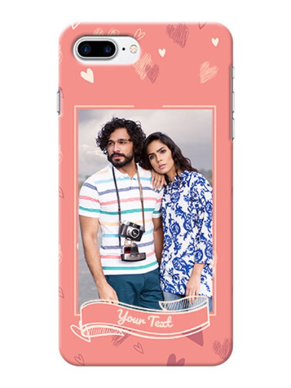 Custom iPhone 7 Plus custom mobile phone cases: love doodle art Design