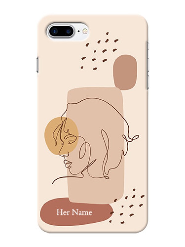 Custom iPhone 7 Plus Custom Phone Covers: Calm Woman line art Design