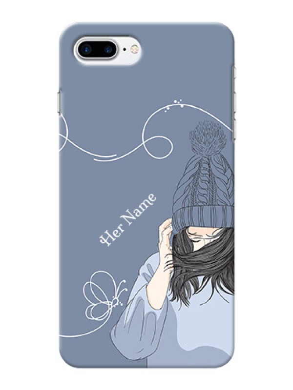 Custom iPhone 7 Plus Custom Mobile Case with Girl in winter outfit Design