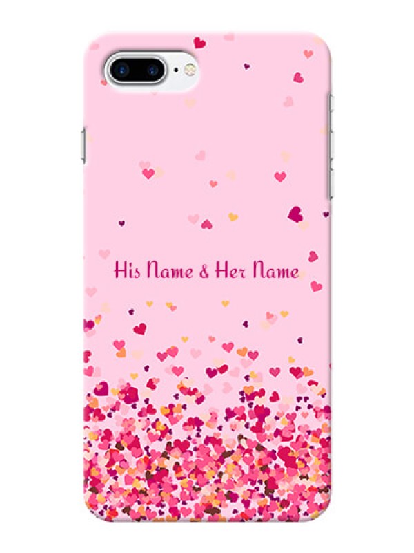 Custom iPhone 7 Plus Phone Back Covers: Floating Hearts Design