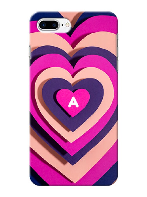 Custom iPhone 7 Plus Custom Mobile Case with Cute Heart Pattern Design