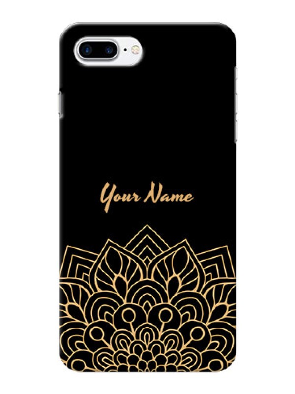 Custom iPhone 7 Plus Back Covers: Golden mandala Design