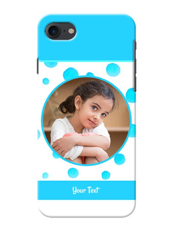 Custom iPhone 7 Custom Phone Covers: Blue Bubbles Pattern Design