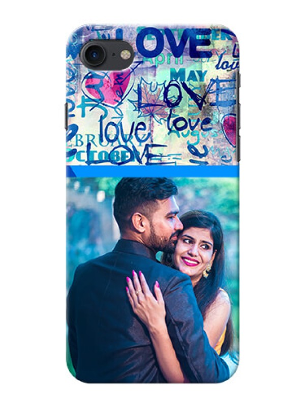 Custom iPhone 7 Mobile Covers Online: Colorful Love Design