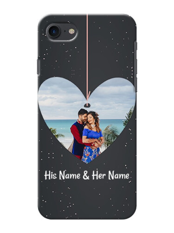 Custom iPhone 7 custom phone cases: Hanging Heart Design