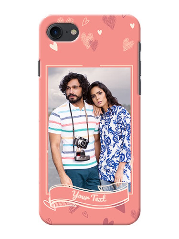 Custom iPhone 7 custom mobile phone cases: love doodle art Design