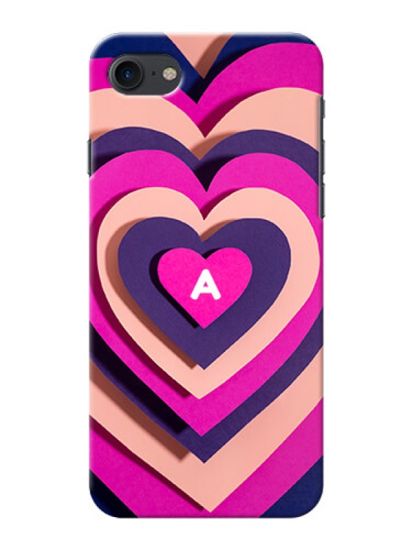 Custom iPhone 7 Custom Mobile Case with Cute Heart Pattern Design