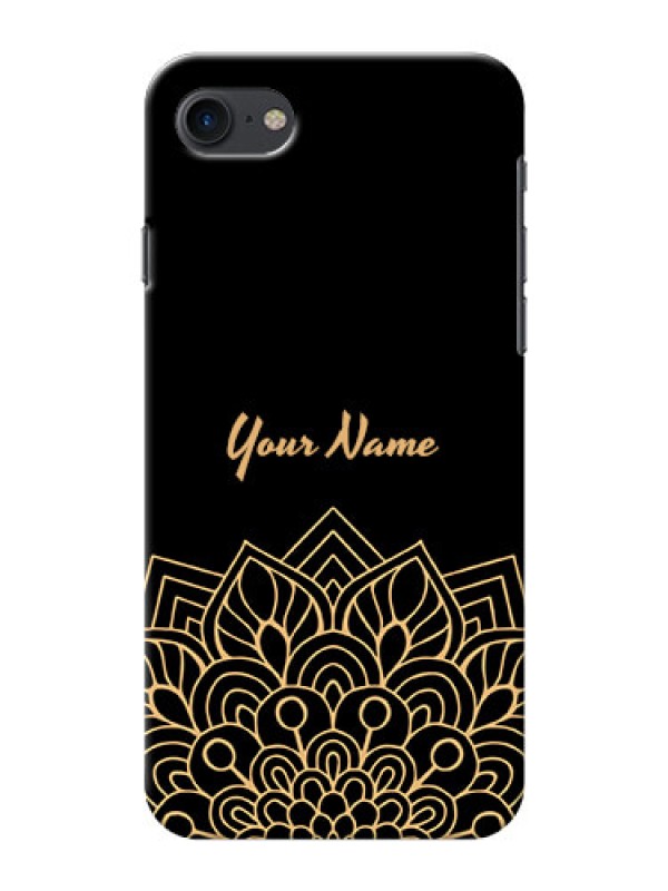 Custom iPhone 7 Back Covers: Golden mandala Design