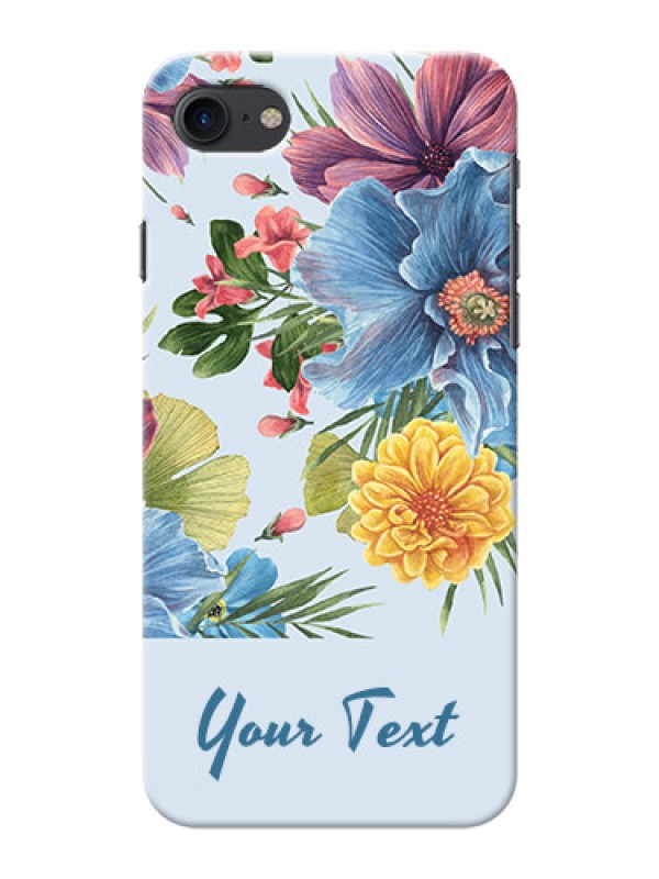 Custom iPhone 7 Custom Phone Cases: Stunning Watercolored Flowers Painting Design
