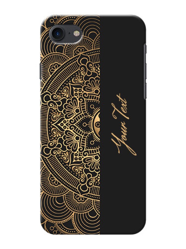 Custom iPhone 7 Back Covers: Mandala art with custom text Design