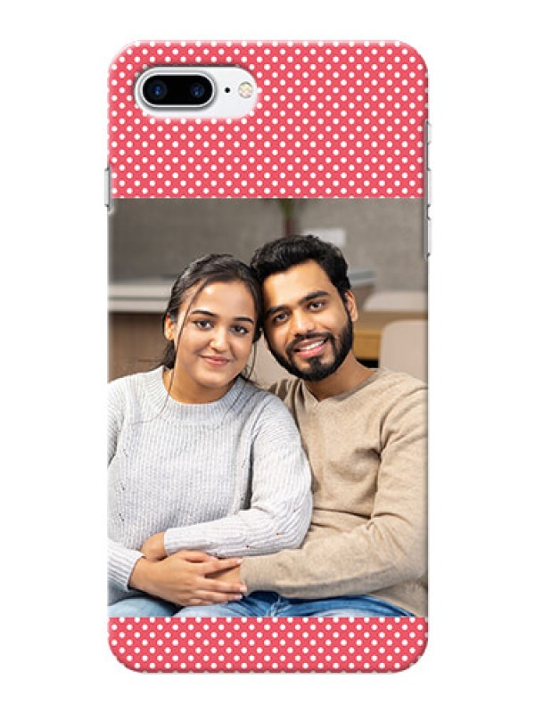 Custom iPhone 8 Plus Custom Mobile Case with White Dotted Design