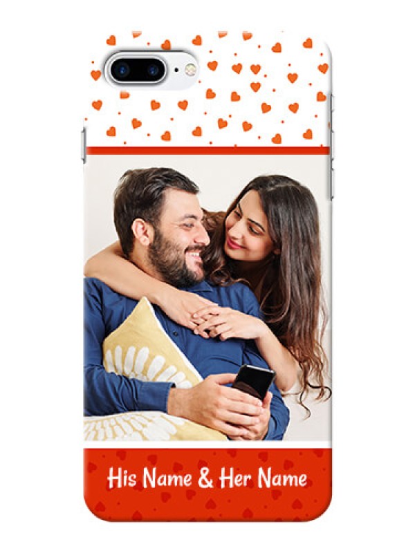 Custom iPhone 8 Plus Phone Back Covers: Orange Love Symbol Design