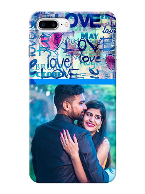 Custom iPhone 8 Plus Mobile Covers Online: Colorful Love Design