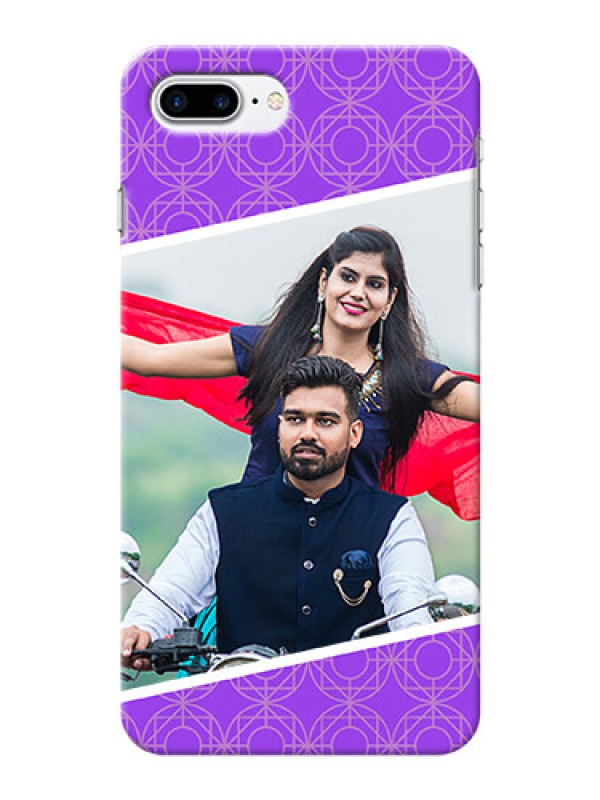 Custom iPhone 8 Plus mobile back covers online: violet Pattern Design