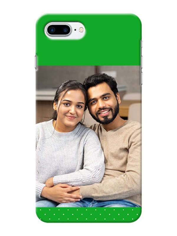 Custom iPhone 8 Plus Personalised mobile covers: Green Pattern Design