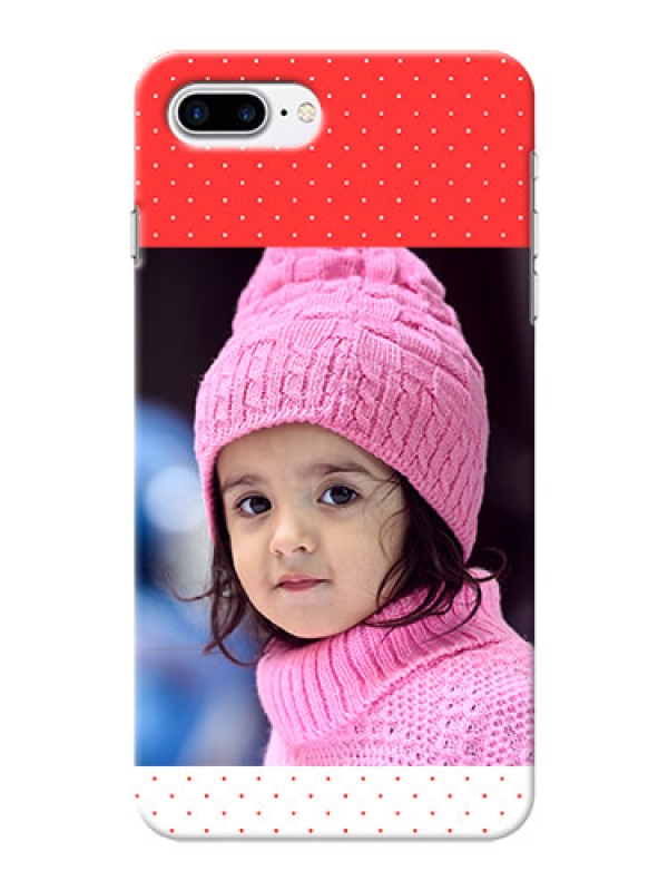 Custom iPhone 8 Plus personalised phone covers: Red Pattern Design