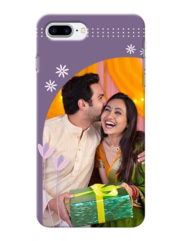 Custom iPhone 8 Plus Phone covers for girls: lavender flowers design 