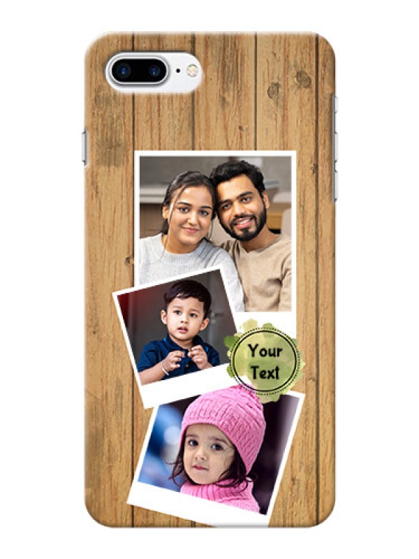 Custom iPhone 8 Plus Custom Mobile Phone Covers: Wooden Texture Design