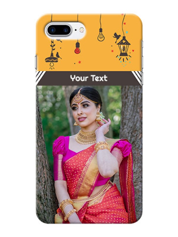 Custom iPhone 8 Plus custom back covers with Family Picture and Icons 