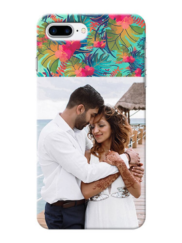 Custom iPhone 8 Plus Personalized Phone Cases: Watercolor Floral Design