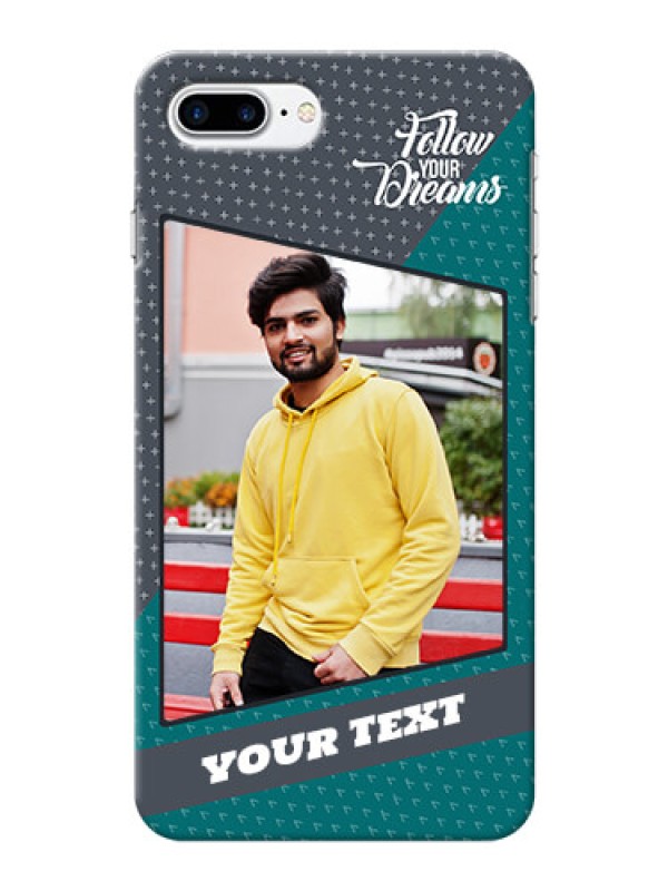 Custom iPhone 8 Plus Back Covers: Background Pattern Design with Quote