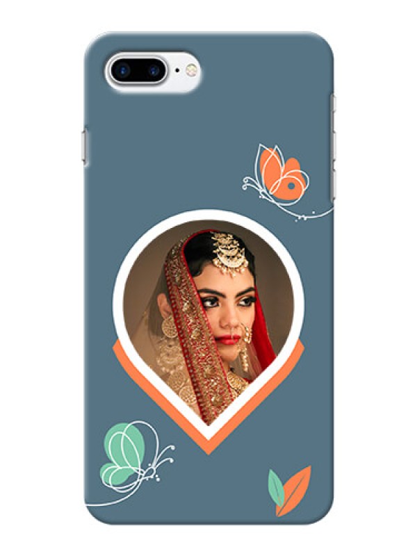 Custom iPhone 8 Plus Custom Mobile Case with Droplet Butterflies Design