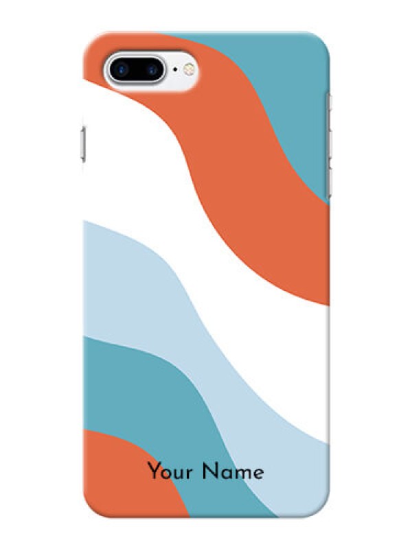 Custom iPhone 8 Plus Mobile Back Covers: coloured Waves Design