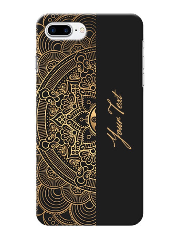 Custom iPhone 8 Plus Back Covers: Mandala art with custom text Design