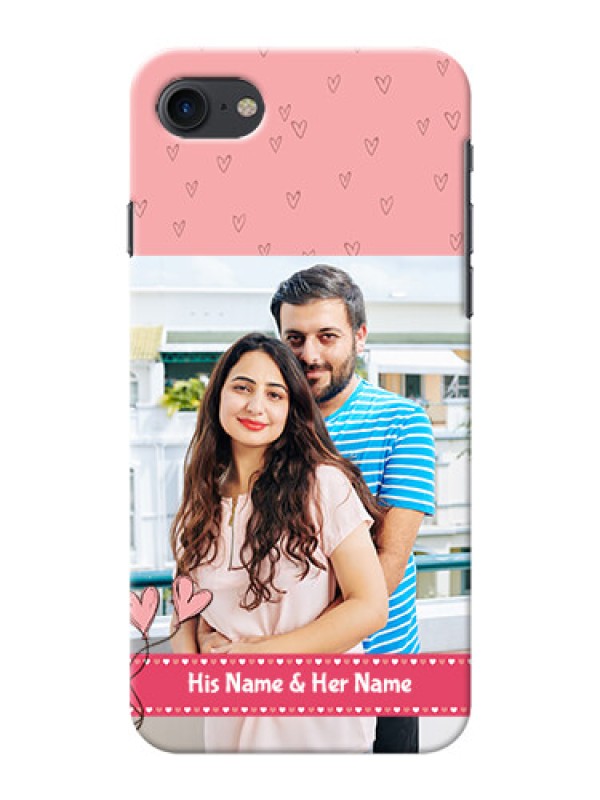 Custom iPhone 8 phone back covers: Love Design Peach Color