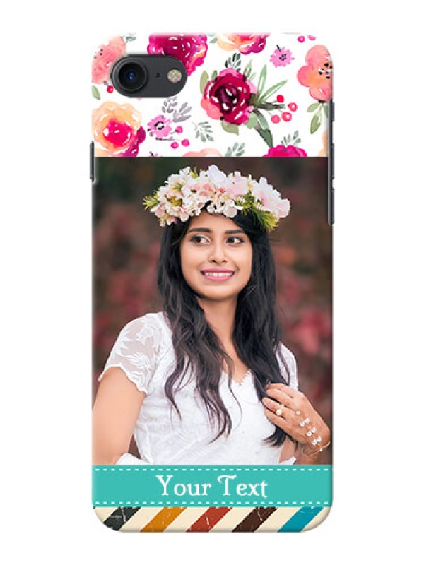 Custom iPhone 8 Personalized Mobile Cases: Watercolor Floral Design