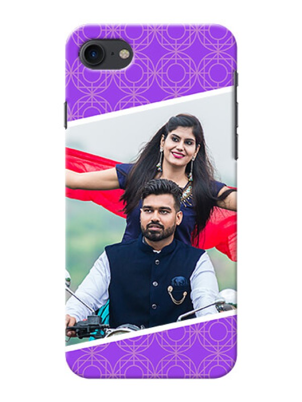 Custom iPhone SE 2020 mobile back covers online: violet Pattern Design
