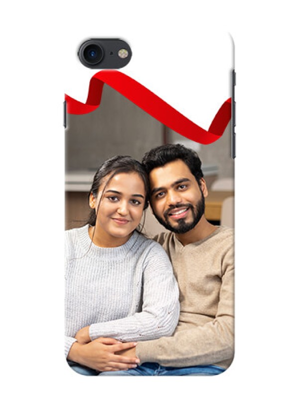 Custom iPhone SE 2020 custom phone cases: Red Ribbon Frame Design