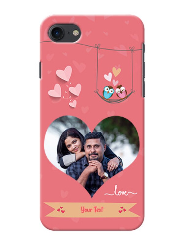 Custom iPhone SE 2020 custom phone covers: Peach Color Love Design 