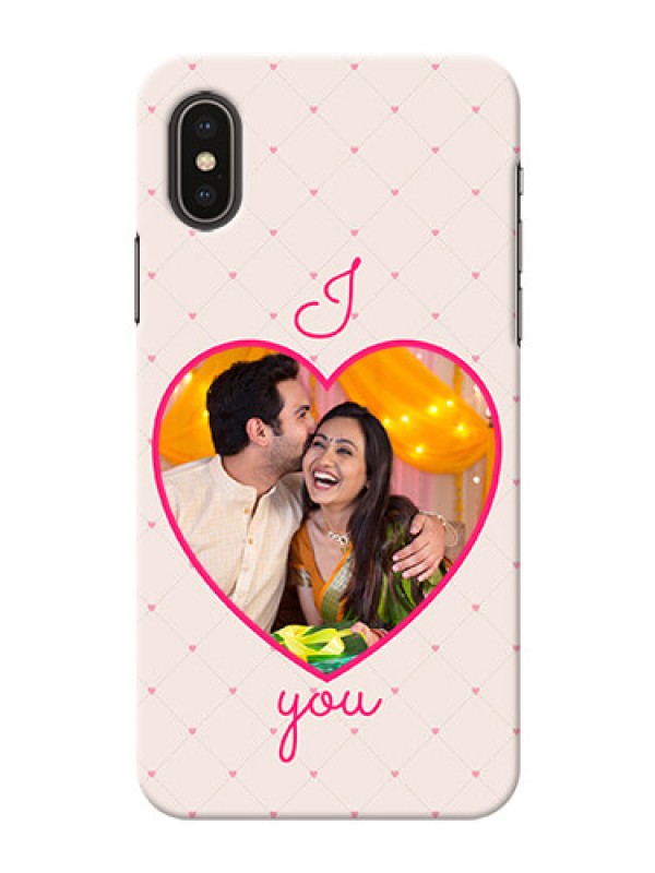 Custom iPhone X Personalized Mobile Covers: Heart Shape Design