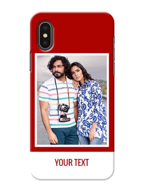 Custom iPhone X mobile phone covers: Simple Red Color Design