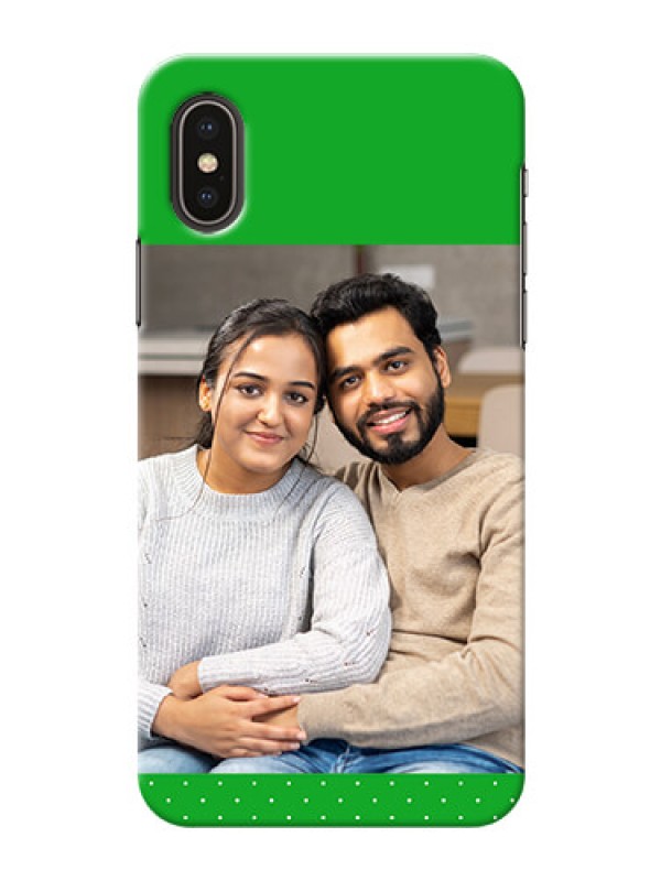 Custom iPhone X Personalised mobile covers: Green Pattern Design